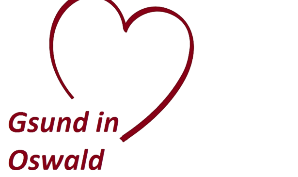 The red heart shape logo for Gsund in Oswald on a black background. The heart is formed by two overlapping red lines.
