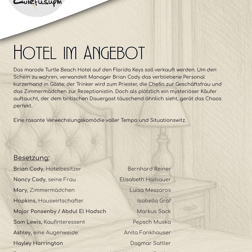 Ein Vorschlag, das Turtle Beach Hotel auf den Florida Keys zu verkaufen. Manager Brian Cody verwandelt das Personal in einen Priester, eine Köchin und eine Rezeptionistin. Chaos bricht aus, als ein mysteriöser Käufer auftaucht, der dem britischen Dauergast ähnlich sieht. Eine rasante Verwechslungskomödie voller Tempo und Situationswitz.