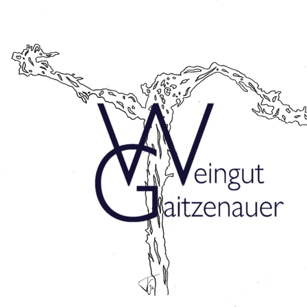 Ein stilisiertes Logo mit den Buchstaben 'W' und 'V' verflochten und den Worten 'eingut' und 'aitzenauer' darunter, gezeichnet in einem Schwarz-Weiß-Skizzenstil.