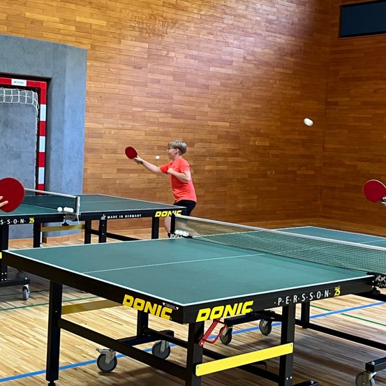 Bild enthält, Adult, Female, Person, Woman, Ping Pong, Ping Pong Paddle, Racket, Sport, Clothing, Shorts