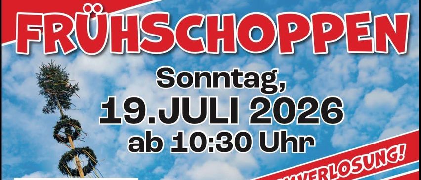 Plakat für die Ruhschoppen-Veranstaltung in Agendorf, organisiert von der Freiwilligen Feuerwehr, am 19. Juli 2026, Beginn um 10:30 Uhr.
