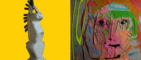 Ein Werbeplakat für die Kunstlerzug-Graz-Kunstausstellung mit Werken von Gerlinde Mattaus und Sarah Godhart. Eröffnung am 17. Juni 2026 um 19:00 Uhr. Ausstellung läuft bis 10. Juli 2026. Öffnungszeiten: Donnerstag 15:00-18:00 Uhr, Freitag & Samstag 11:00-16:00 Uhr.