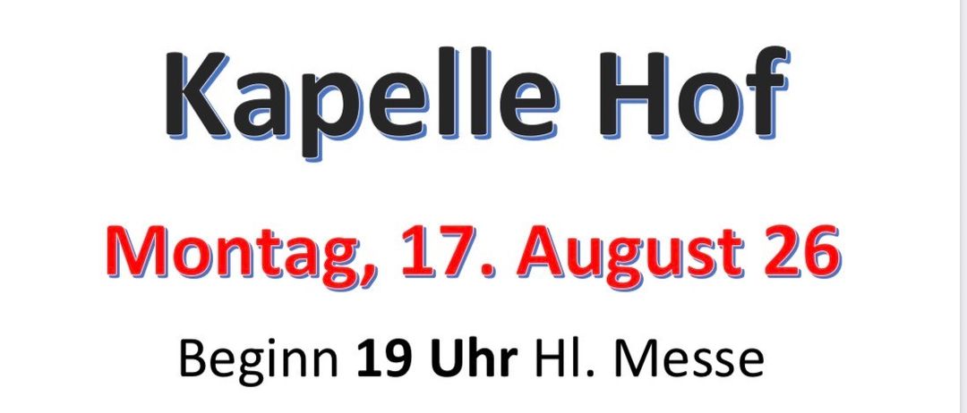Poster for a church event on August 17, 2026, featuring a picture of a church building and details about the event.