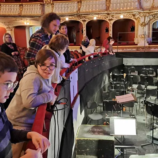 Indoors, Music, Musician, Orchestra Pit, Person, Boy, Child, Male, Adult, Man