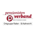 Das Logo für den pensionisten Verband Österreichs zeigt einen roten Kreis mit einem weißen Buchstaben P. Darunter steht 'Ortsgruppe Ratten - St.Kathrein/H.'