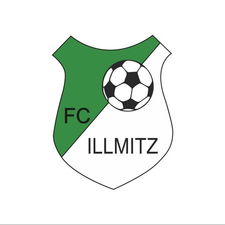 Das Logo des Fußballclubs FC Illmitz. Es zeigt einen Fußball in einem grünen Schild. Über dem Schild stehen die Buchstaben FC in Schwarz, und darunter ist der Vereinsname Illmitz in Fettschrift geschrieben.