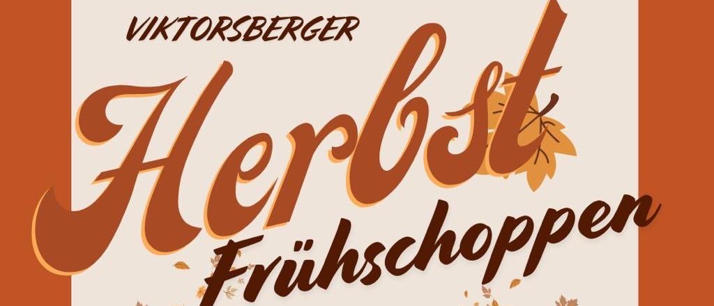 Plakat für ein Erntefest mit Kürbissen, einem Baum und Herbstblättern. Es enthält Datum, Uhrzeit und Ort der Veranstaltung im Kloster Viktorsberg.