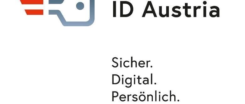 Das ID Austria Logo zeigt ein Schlüsselsymbol mit den Worten ID Austria. Darunter stehen die Wörter Sicher. Digital. Persönlich.