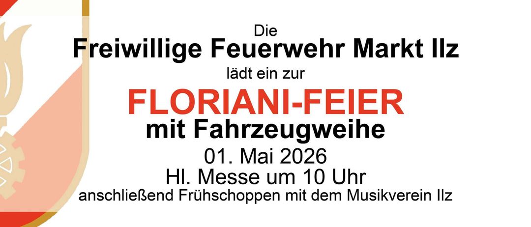 Die örtliche Feuerwehr lädt ein zur LORANI-FAIR mit Fahrzeugparade am 01. Mai 2026. HI. Messe um 10 Uhr und Frühstück mit der Musikkapelle.