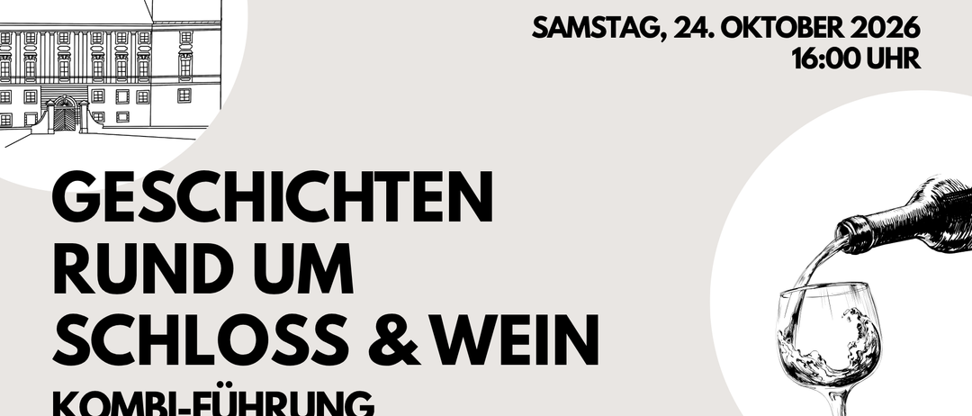 Ein Plakat für eine Veranstaltung am Samstag, 24. Oktober, mit einer Höhenangabe und einem Weinglas.