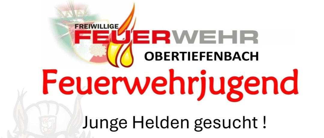 Poster lädt junge Helden im Alter von 10-15 Jahren ein, der Feuerwehr beizutreten. Aktivitäten umfassen Spiele, Spaß und neue Freundschaften. Ältere Personen, die sich für die Feuerwehr interessieren, sind ebenfalls willkommen. Besuch am 8. Mai 2026 von 15:00 bis 18:00 Uhr.