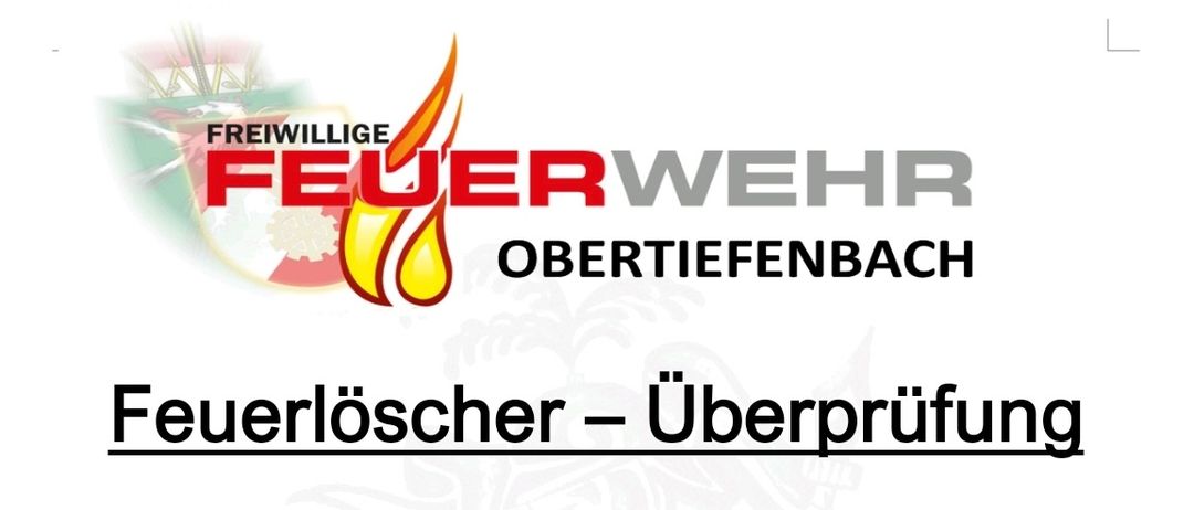 Die Gemeinde Obertiefenbach organisiert am 8. Mai 2026 von 15:00 Uhr bis 18:00 Uhr in der Erzherzog Johann Halle eine Feuerlöscher-Überprüfung. Feuerlöscher, Rauchmelder, Löschdecken etc. sind vor Ort erhältlich.
