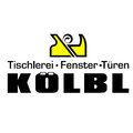 Das Logo für Tischlerei Fenster-Türen KOLBL mit einem gelben Symbol eines Werkzeugs.