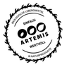 Das Logo zeigt 'Biologische Lebensmittel' mit 'Einfach' in einem kreisförmigen Kranzdesign. '000 Artemis' ist zentral platziert, gefolgt von 'Wertvoll' darunter und '& Naturprodukte' am unteren Rand.