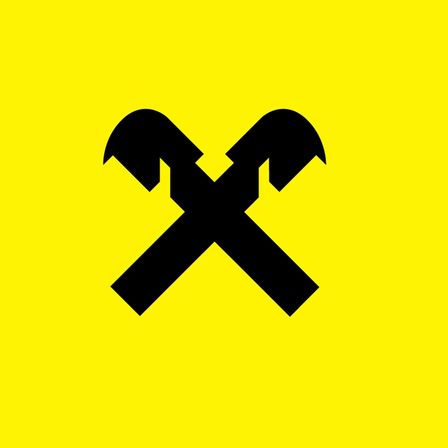 Ein gelber Hintergrund zeigt ein schwarzes X-Symbol mit zwei sich schneidenden Linien, die den Buchstaben X bilden.