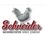 Backhendlstation Gasthof Schneider-Logo. Das Logo für Schneider Backhendlstation Familie Schneider zeigt einen Hahn mit rotem Text.