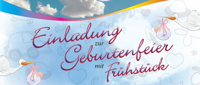 Einladung zur Geburtenfeier mit Frühstück. Die Gemeinde Mitterdorf an der Raab lädt alle Eltern, die zwischen dem 1. September 2024 und dem 31. August 2025 Eltern geworden sind, herzlich ein, mit den Babys und Geschwisterkindern im Gemeindesaal zu frühstücken und zu feiern. Datum: 4. Oktober 2025, Zeit: 09:00 Uhr.