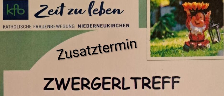 Plakat für das Zwergerltreff-Event in Niederneukirchen, mit dem Termin vom 5. Dezember 2025, von 9:00 bis 11:00 Uhr. Es beinhaltet Singen, Kniereiterspiele und freies Spielen mit Spielzeug. Kontaktperson ist Roswitha Schneebauer, Telefonnummer 0660/65 62 249.