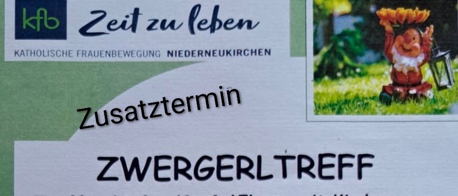 Plakat für Zwergerltreff, ein Treffpunkt für Eltern und Kinder zum Trommeln, Spielen und Plaudern. Geplant für Freitag, 27. März 2026, von 9:00 bis 11:00 Uhr an der Schulstraße 16, Niederneukirchen.