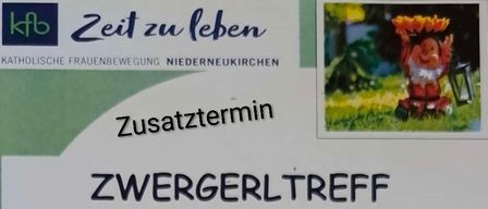 Plakat für Zwergerltreff, ein Treffen für (Groß-)Eltern mit Kindern zum Trommeln, Spielen und Plaudern. Ort: Schulstraße 16, Niederneukirchen. Datum: Freitag, 17. April 2026, 9:00-11:00 Uhr.