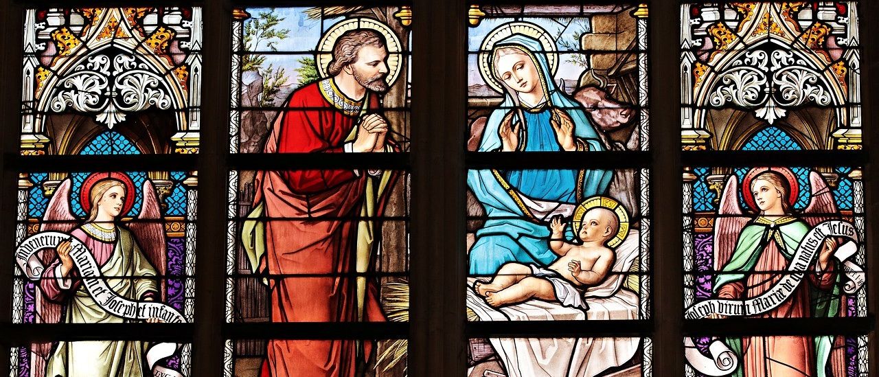 Bild enthält, Art, Person, Stained Glass, Baby, Face, Head