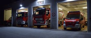 Image contains, Transportation, Vehicle, Fire Station, Fire Truck, Truck, Machine, Wheel, Car, Moving Van, Van