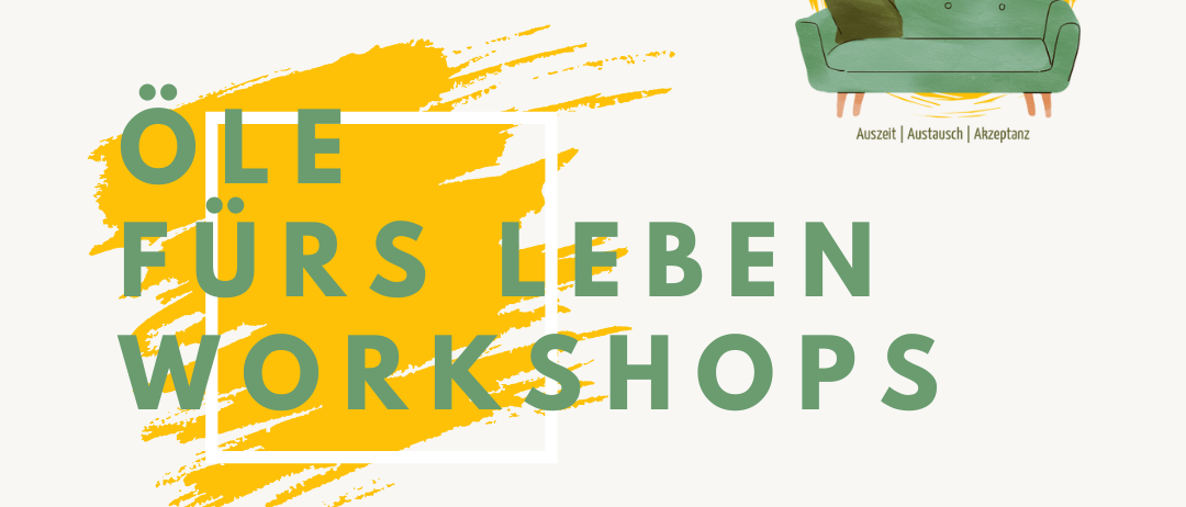 Ein Poster mit dem Text 'Öle fürs Leben Workshops Immunsystem' und einem kleinen Logo von 'Jasmin' in der unteren rechten Ecke.