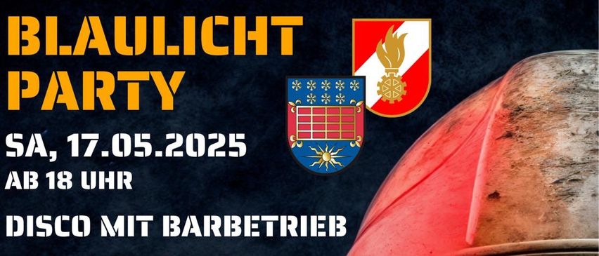 Plakat mit einem Feuerwehrhelm und einer Maske im Vordergrund. Die Veranstaltung ist eine Disco mit Grillen im Rusthaus St. Lorenzen A. W. Die Veranstaltung findet am Samstag, den 17. Mai 2025, ab 18 Uhr statt. Am nächsten Tag, dem 18. Mai 2025, um 10 Uhr, findet das Mehleinkaufen statt. Für die Teilnahme werden Essensgutscheine vergeben.