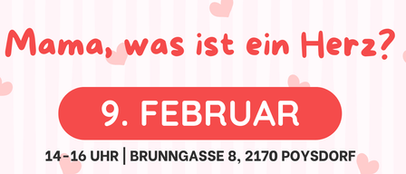 Veranstaltung am 9. Februar 2023 von 14:00 bis 16:00 Uhr in der Brunngasse 8, 2170 Poysdorf. Der Preis beträgt 23 Euro. Es beinhaltet Erkundung des Lernens und Forschens, Experimentieren mit Alltagsmaterialien, kreatives Gestalten und künstlerisches Arbeiten. Altersgruppe: 4-10 Jahre.