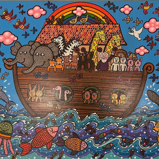 Bild enthält, Art, Painting, Person, Animal, Bird, Drawing