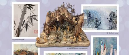 Eine Kunst- und Handwerksausstellung mit Werken der Kreativgruppe FRAUENPODER und Krippenfreunde Osterreichmark im City Kreativstudio Hartberg. Eröffnung am 21. November 2025 um 18:00 Uhr. Gehostet von Bgm. KR Ing. Marcus Martschitzsch.