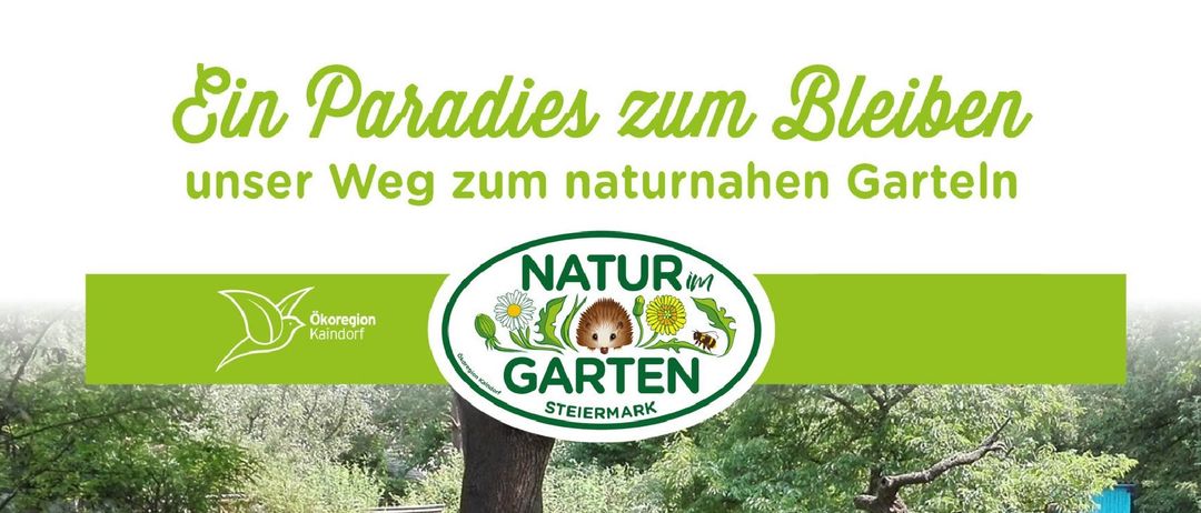 Poster for a garden event featuring Stefan Käfer, a gardening expert. The event is about sustainable gardening. It will take place on May 2, 2026, at 19:30 in Hartberg.