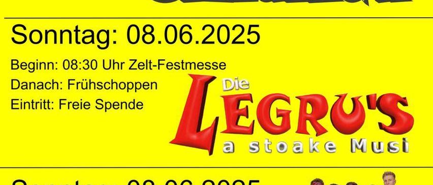 Plakat für Veranstaltungen bei Molltal Sound. Freitag, 6. Juni 2025, Beginn um 21:00 Uhr, Eintritt 8 Euro. Sonntag, 8. Juni 2025, Beginn um 08:30 Uhr, freier Eintritt. Sonntag, 8. Juni 2025, Beginn um 21:00 Uhr, Eintritt 8 Euro.
