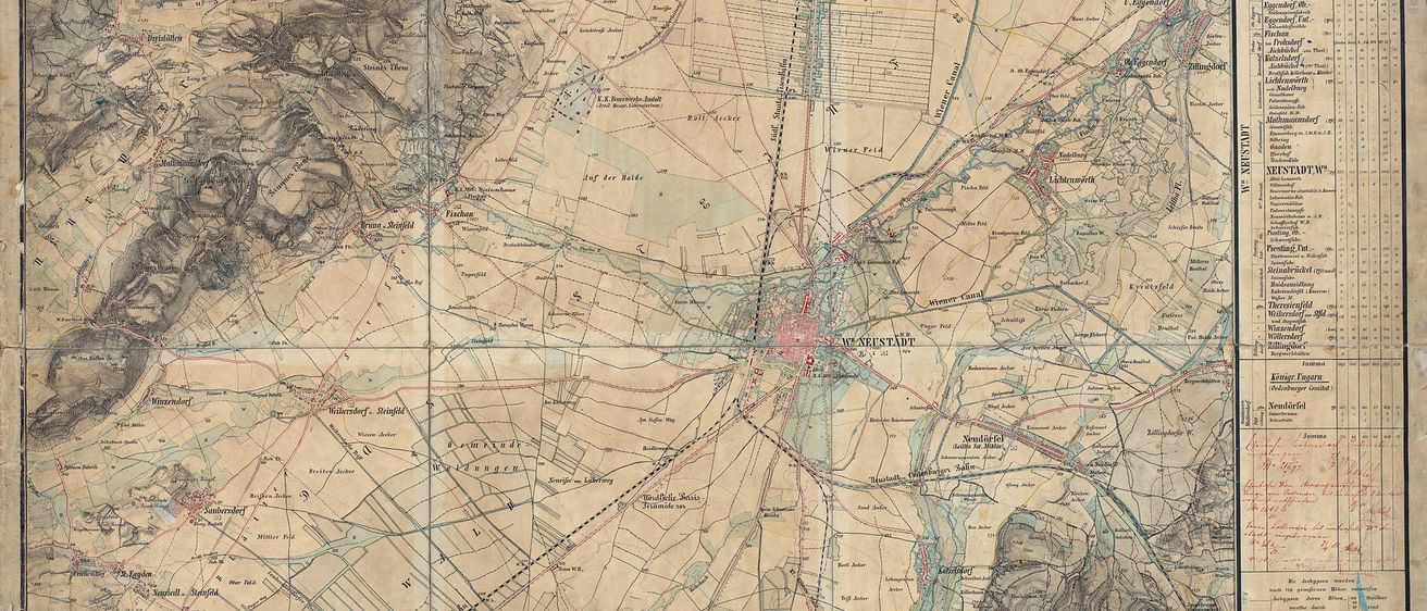 Eine alte Karte, die in vier Abschnitte unterteilt ist, mit detaillierten Markierungen von Straßen, Flüssen und Siedlungen. Sie enthält französische Texte oben und zeigt das Gebiet um Köln. Die Karte ist alt mit sichtbaren Abnutzungsspuren.