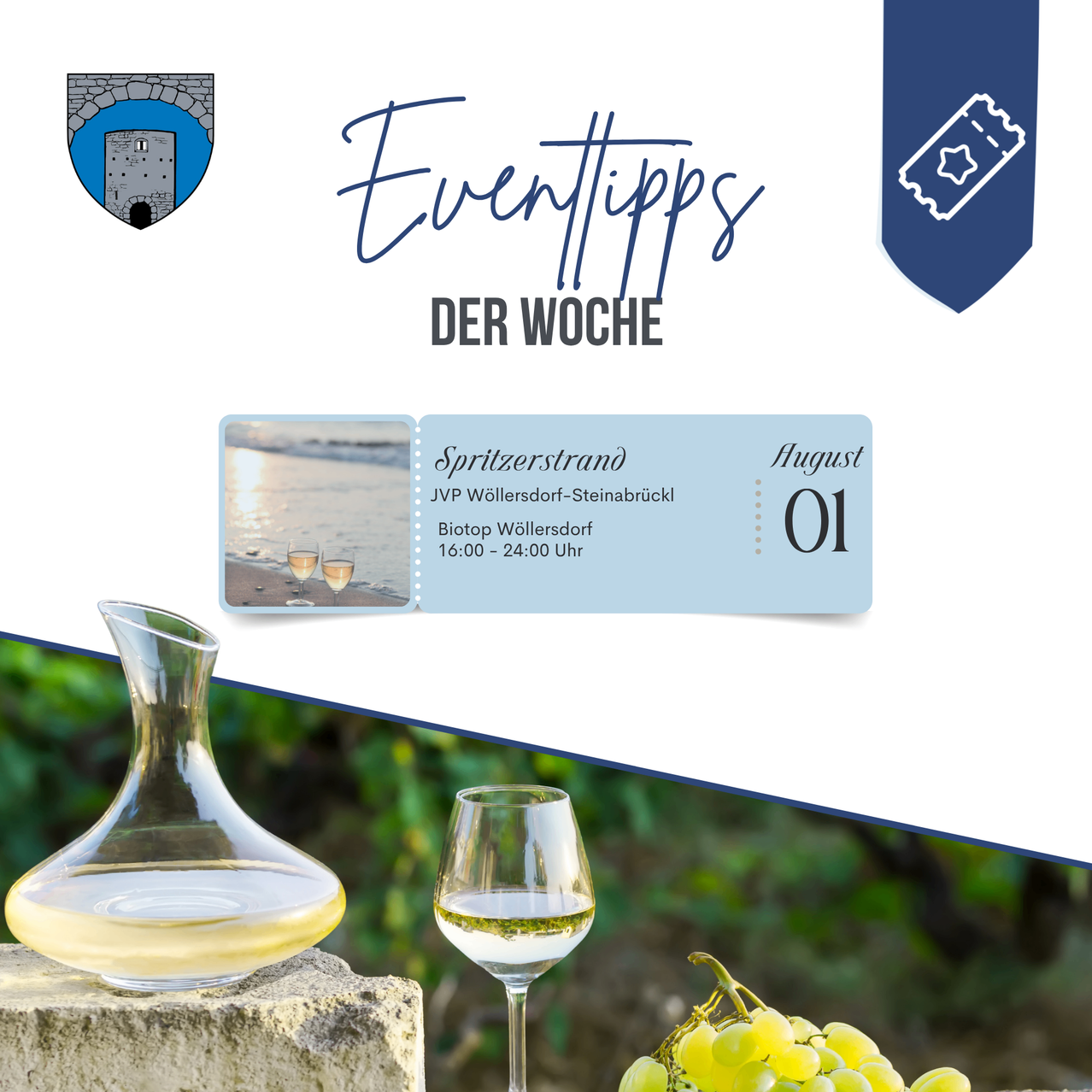 Eventtipps: Spritzerstrand in Wöllersdorf-Steinabrück am 1. August