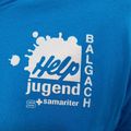 Ein blaues T-Shirt mit einem weißen Logo, das die Wörter 'Hilfe' und 'Jugend' enthält. Das Logo umfasst 'BALGAC' und 'S+samariter'. Das Shirt ist für Jugendliche konzipiert.
