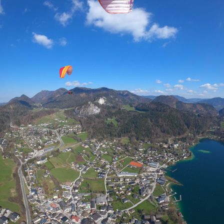 Bild enthält, Outdoors, Nature, Adventure, Water, Gliding, Paragliding, Sea, Car, Lake, Aerial View
