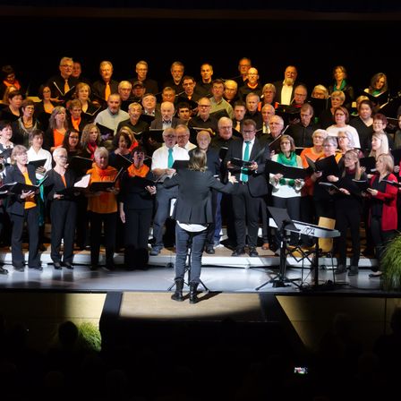 Bild enthält, Adult, Female, Person, Woman, Group Performance, Music Band, Musician, Stage, Indoors, Concert