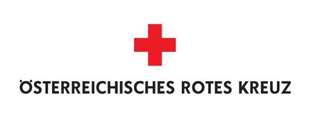 Das Bild zeigt das Logo des Österreichischen Roten Kreuzes, das ein rotes Kreuz auf weißem Hintergrund mit den Worten 'TERREICHISCHES ROTES KRE' darunter darstellt.