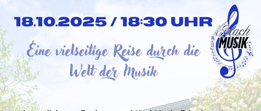 Ein musikalischer Abend mit Barbara und Karl Maria Erlach, begleitet von Joe Pinkl. Genießen Sie Musik in verschiedenen Genres, darunter Pop, Rock und Klassik, präsentiert im schönen Ambiente des Literatursalons im Schloss Wartholz. Kartenvorverkauf per E-Mail unter erlachmusik@gmx.at. EUR 23 für Erwachsene, EUR 18 für Kinder unter 14 Jahren.