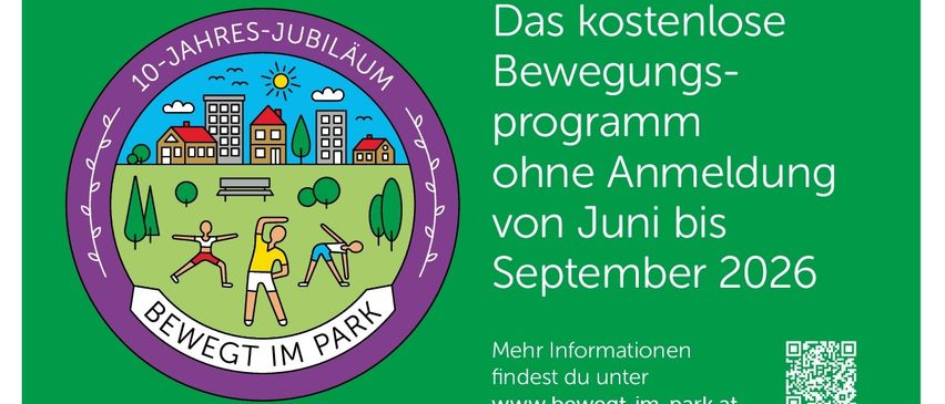 Plakat für kostenlose Outdoor-Aktivitäten im Kurpark Reichenau an der Rax. Aktivitäten ohne Anmeldung von Juni bis September 2026. Dienstags 17:00-18:00 Uhr. 16.06. bis 01.09.2026. Ort: Hauptstraße. Veranstalter: ASVÖ Wintersportverein. Kursleitung: Susanne Jagersberger.