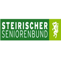 Das Logo für 'Steirischer Seniorenbund' ist grün und weiß. Es zeigt einen stilisierten Löwen in Weiß auf der rechten Seite. Der Text ist fett und großgeschrieben.