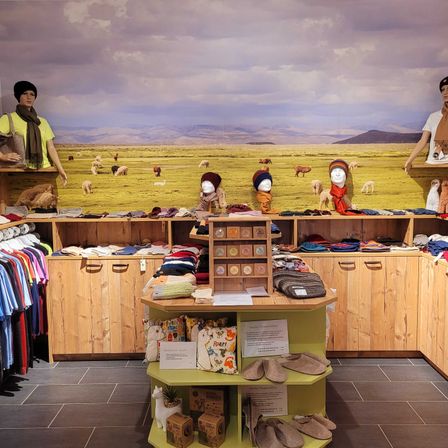 Bild enthält, Indoors, Interior Design, Cow, Boy, Male, Person, Teen, Hardwood, Adult, Woman