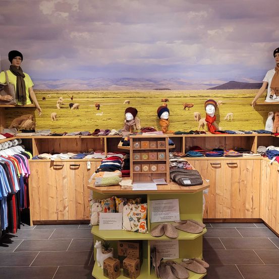 Bild enthält, Indoors, Interior Design, Cow, Boy, Male, Person, Teen, Hardwood, Adult, Woman