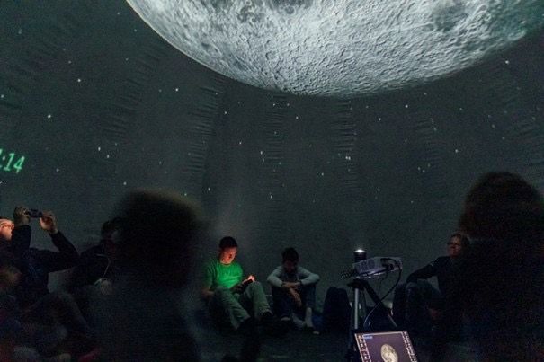 Planetarium, Adult, Female, Person, Woman, Nature, Outdoors, Male, Man, Water