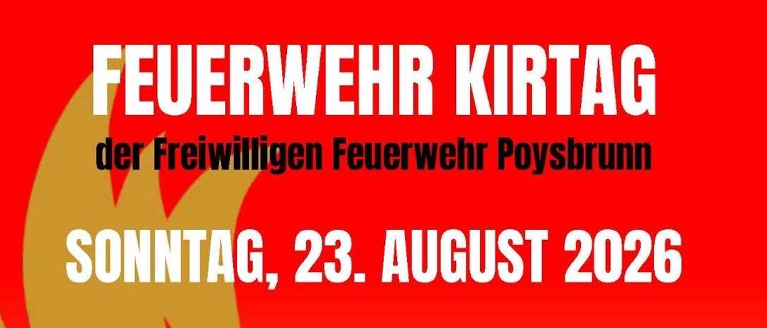 Plakat für eine musikalische Veranstaltung am 23. August 2026 um 10 Uhr am Schwemmplatz Poysbrunn. Der Eintritt ist frei.