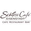 Das Logo für Schloss Cafe in Eisenstadt zeigt eine stilisierte Schrift 'Schloss Cafe', darunter steht 'EISENSTADT', was auf den Standort des Cafes hinweist. Darunter sind 'CAFE | RESTAURANT | BAR' in einer geradlinigen Schrift zu sehen.