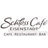 Das Logo für Schloss Cafe in Eisenstadt zeigt eine stilisierte Schrift 'Schloss Cafe', darunter steht 'EISENSTADT', was auf den Standort des Cafes hinweist. Darunter sind 'CAFE | RESTAURANT | BAR' in einer geradlinigen Schrift zu sehen.