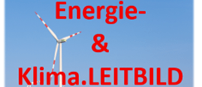 Titelseite eines Dokuments aus Ernstbrunn, einer Marktgemeinde, mit dem Titel 'Energie & Klima.Leitbild 2030'. Es zeigt eine Landschaft mit Sonnenblumen und Windrädern. Das Dokument befasst sich mit der Energie- und Klimastrategie für das Jahr 2030.