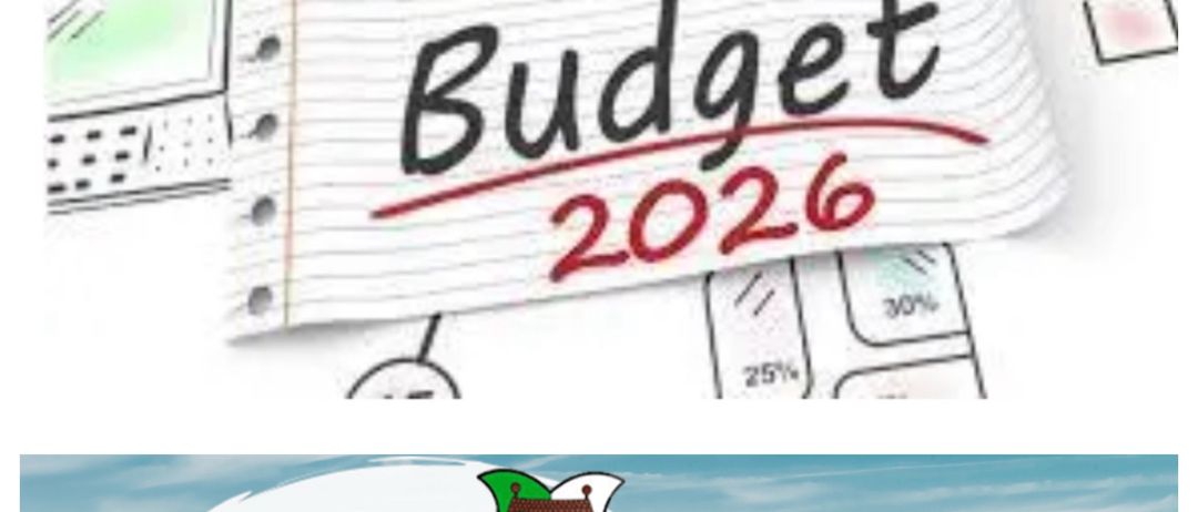 Ein Dokument mit dem Wort Budget 2026 darauf liegt auf einem Diagramm und einem Stift. Der Text LEISER BERGE MARKTGEMEINDEE ERNSTBRUN befindet sich unter dem Bild.